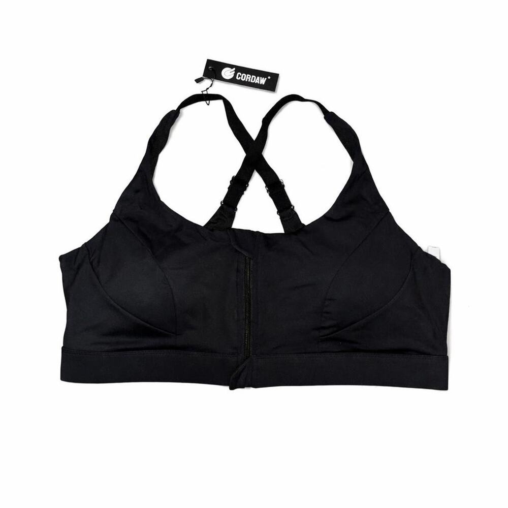 Cordaw size 5x black sports bra new
